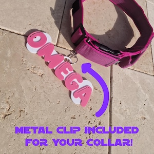 Metal clip included with nametag.