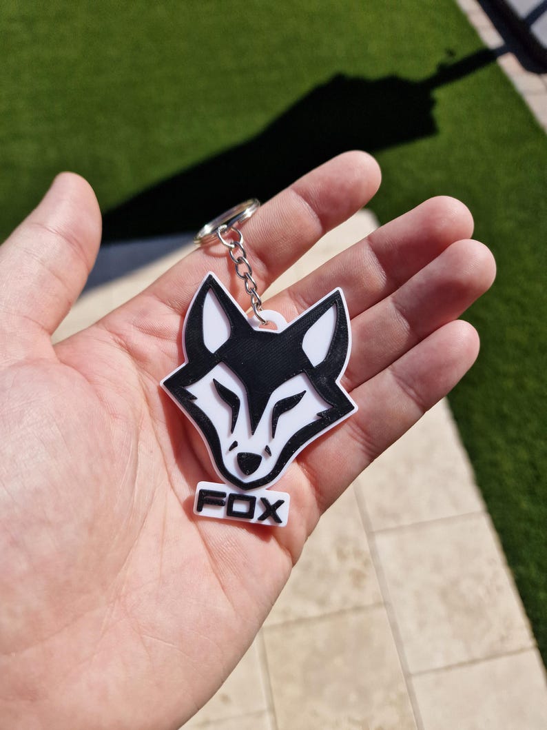 Furry Species Keychain: Black & White Fursona Tag image 4