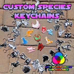 Custom Fursona Keychain: Personalized 3D Printed Furry Accessory
