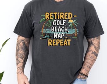 Camiseta de golfista retirado: un regalo divertido para la jubilación en la playa