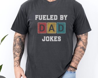 Camiseta "Impulsado por chistes de papá", juego de palabras con química, regalo para el Día del Padre