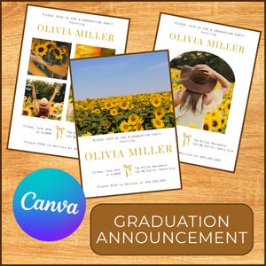 Class of 2025 Graduation Annance Bundle Canva Template grad Party Einladung Graduation College Card Graduation Thank You PDF