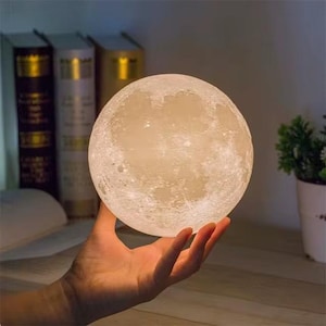 LED Moon Galaxy Light - 3D Lunar Night Lamp for Kids and Adults, Bedroom Decor, Unique Gift