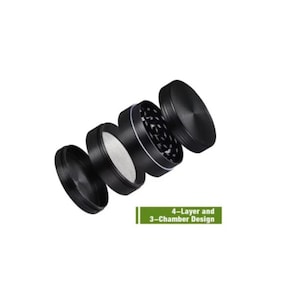 Mini grinder per erbe in lega di zinco: frantoio per tabacco a 4 strati