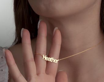 Personalisierte Name Halskette: 14K Vergoldete Sterling Silber Anhänger