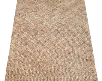 Handwoven Jute Area Rug: Geometric Design, Custom Size