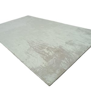 Brand New Cream Hand-Loomed Viscose Area Rug | Premium Solid Silk Rug | Custom Large Area Rug | Custom Color | Luxury Plain Rug