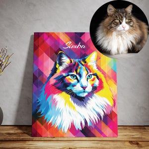 Custom Pop Art Pet Portrait | Colorful Digital Pet Art | Personalized Pet Gift | Dog & Cat Artwork