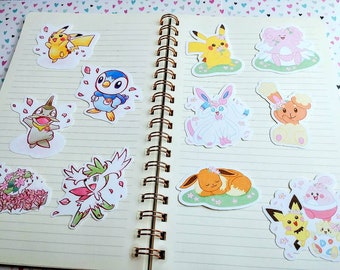 Pokemon Go Stickers: Spring & Go Fest 2022 Sets (Pikachu, Eevee, Sylveon, Blissey, Buneary, Togepi, Shaymin, Pikachu, Piplup, Axew)