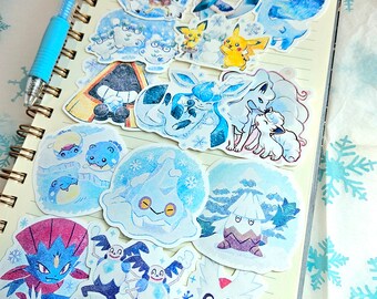 Pokemon Go Stickers: Wintertime Sticker Pack (Winter 2022 & 2023 Sets), Pokemon Stickers