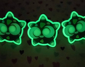 Glow-in-the-Dark Shiny Minior Acrylic Pin (1"), Pokemon Pin