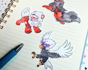 Pokemon Go Stickers: Hisui Set (Hisuian Growlithe Arcanine Braviary), Pokemon Stickers