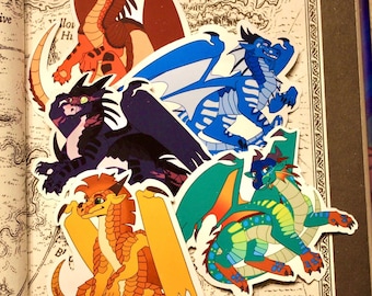 Wings of Fire - Dragonets of Destiny - WOF Matte Die Cut 3 in Dragon Stickers