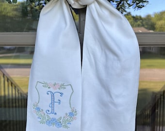 Floral Crest Wreath Sash