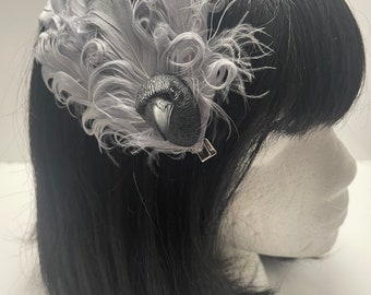 Raven Feather Fascinator Clip