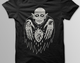 Nosferatu Tshirt black horror Vampire Halloween monster Barlow Baphomet tattoo