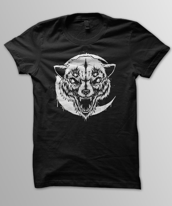 werewolf t shirt horror classic monster movie full moon
