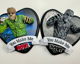 Wolfman Valentine Heart Plaque