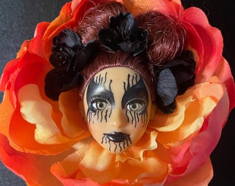 Corpse Paint Creepy doll head Flower