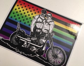 LGBQT Pride Leather Daddy Sticker