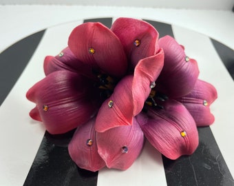 Magenta Tropical Lily Hair Clip