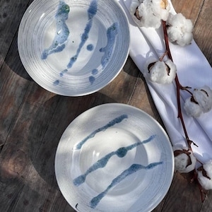 Handmade Ceramic Pasta Plate – 300 ml Artisan Glazed Bowl, Durable and Dishwasher Safe Stoneware, Unique Serving Dish
