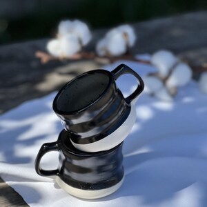 Handmade Ceramic Cup – Unique 200 ml Mug, Durable and Cozy, Dishwasher Safe, Comfortable Tea or Coffee Cup, Perfect for Daily Use