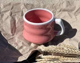 Handmade Ceramic Coffee Cup 200ml | Glazed Artisan Pottery Mug | Unique Handcrafted Drinkware Gift for Coffee & Tea Lovers
