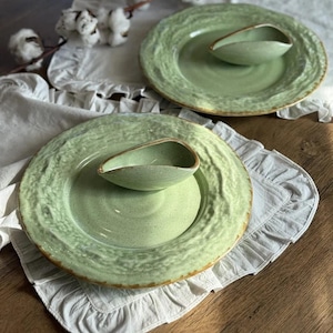 Handmade Coral Dinner Plate 26 cm (10.2 in) – Unique Glazed Ceramic Tableware – Elegant, Durable & Stylish Plate for Serving  Everyday Use