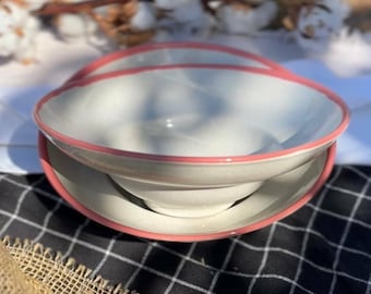 Ceramic Pasta Bowl | Handmade Square Stoneware Dish 300ml | Ukrainian Pottery | Rustic Artisan Dinnerware Gift