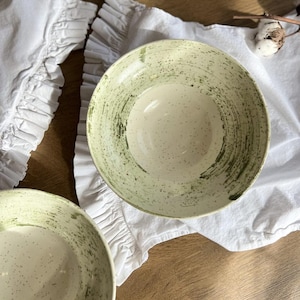 Handmade Ceramic Pasta Bowl – 300 ml | Large Square Plate for Pasta, Salad, Risotto | Rustic Pottery Dish | Dishwasher Safe Gift Idea