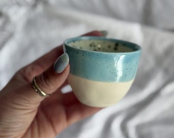 Handmade Espresso Cup 80 ml – Ceramic Coffee Cup, Unique Glazed Demitasse, Small Pottery Mug