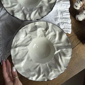 Plato de cerámica para pasta, diseño de roca de 250 ml, plato hondo hecho a mano para pasta, ensaladas y platos principales, vajilla moderna, regalo de cocina único