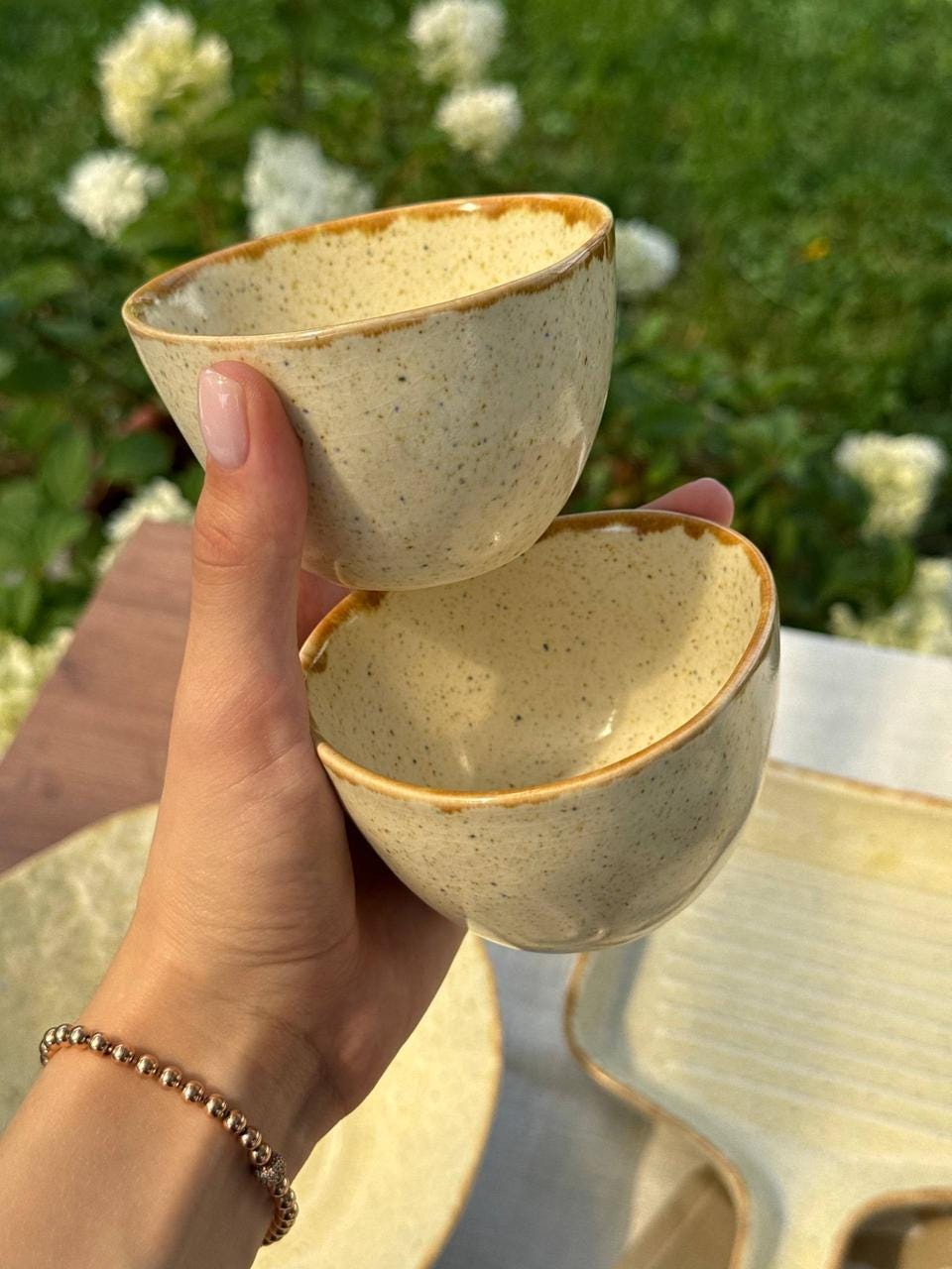 手作り陶器食器セット（2人用）：15点陶器コレクション - Etsy 日本