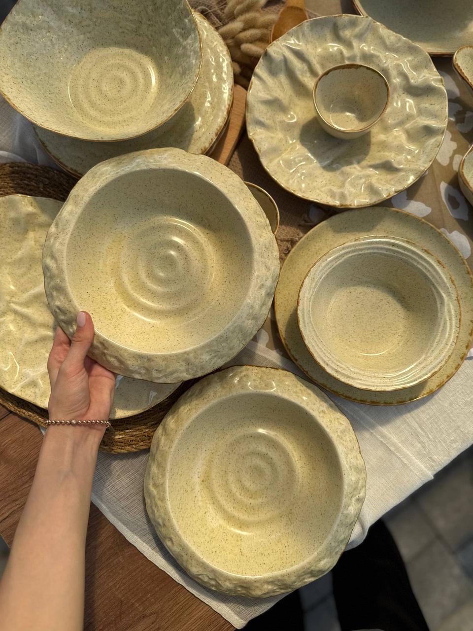 手作り陶器皿2点セット 手作り陶器食器セット（2人用）：15点陶器コレクション - Etsy 日本