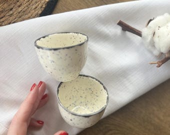 Handmade Espresso Cup 80 ml – Ceramic Coffee Cup, Artisan Pottery Mug, Unique Glazed Demitasse