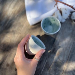 Handmade Espresso Cup 80ml, Artisan Ceramic Coffee Mug, Unique Glazed Pottery for Espresso or Cappuccino, Minimalist Gift for Coffee Lovers