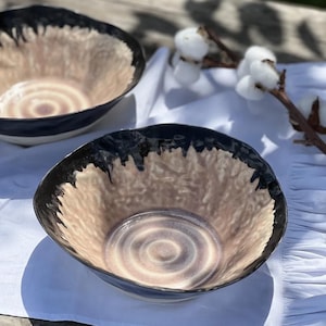 Handmade Ceramic Pasta Bowl – Large Deep Serving Plate for Meals & Salads, Unique Pottery Tableware, Rustic Artisan Dinner Dish