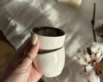 Handgemachte Keramik Espressotasse 80ml | Handwerker glasierte Keramik Kaffeetasse | Einzigartiges Geschenk für Kaffeeliebhaber