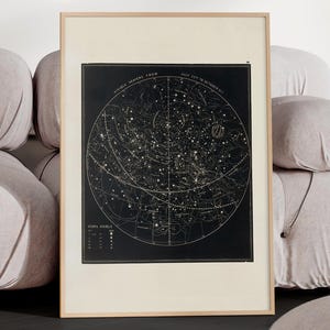 Astronomie muur kunst vintage sterren kaart sterrenbeeld print nachtelijke hemel muur decor astrologie kunst natuurwetenschappen poster hemelse kunst print