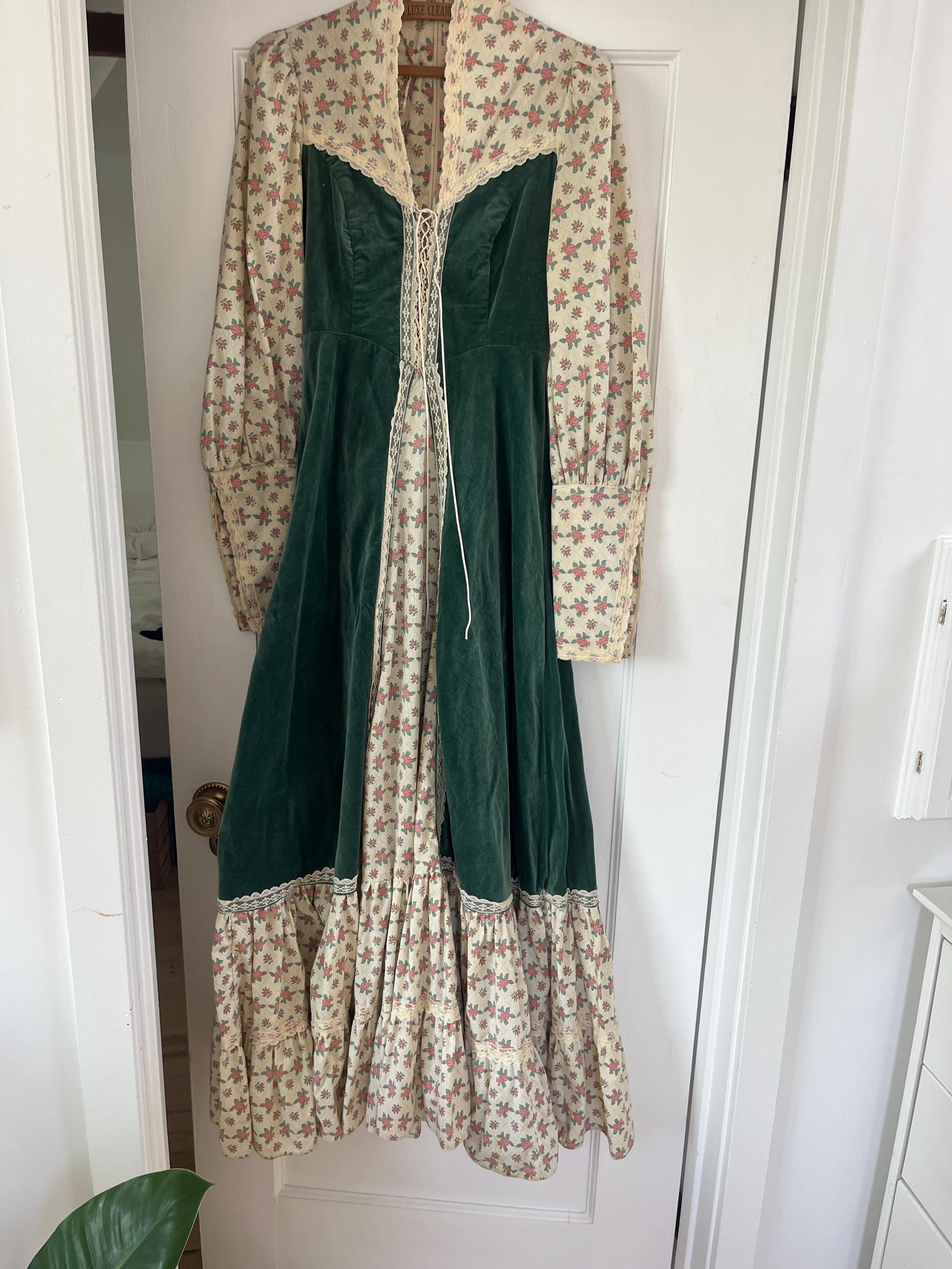 gunne sax dress green Leo Lin