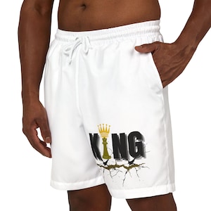 Zwemshorts, strandkleding, zwembroeken voor zwembadvakanties, zomerbadkleding voor mannen en vrouwen, geïnspireerd op King