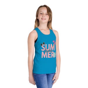 Kinder Tank Top, Sommer Team Jersey Tank, Strandbekleidung für Kinder, Urlaubsoutfit, Lustiges Geschenk, Ärmelloses Kindershirt, Jugend Sportbekleidung,