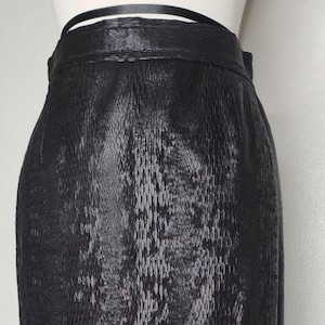 Vintage Christian Lacroix Paris Black Textured Pencil Skirt | French Designer Couture | Size FR 38 (Approx. US 6/8) | Late 80s / Early 90s