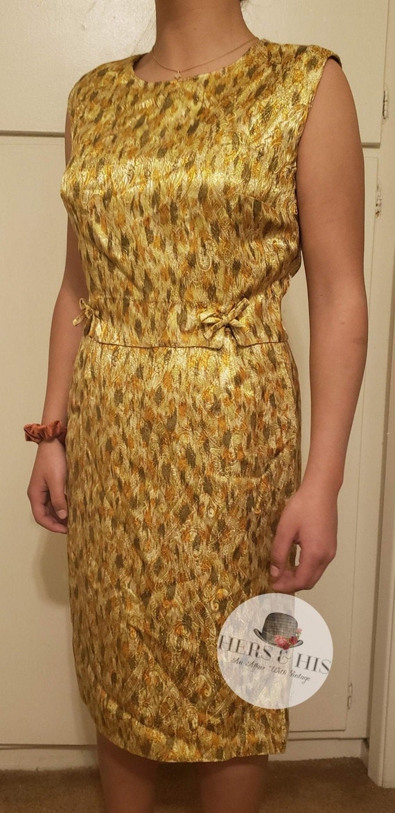 Vintage golden wiggle dress