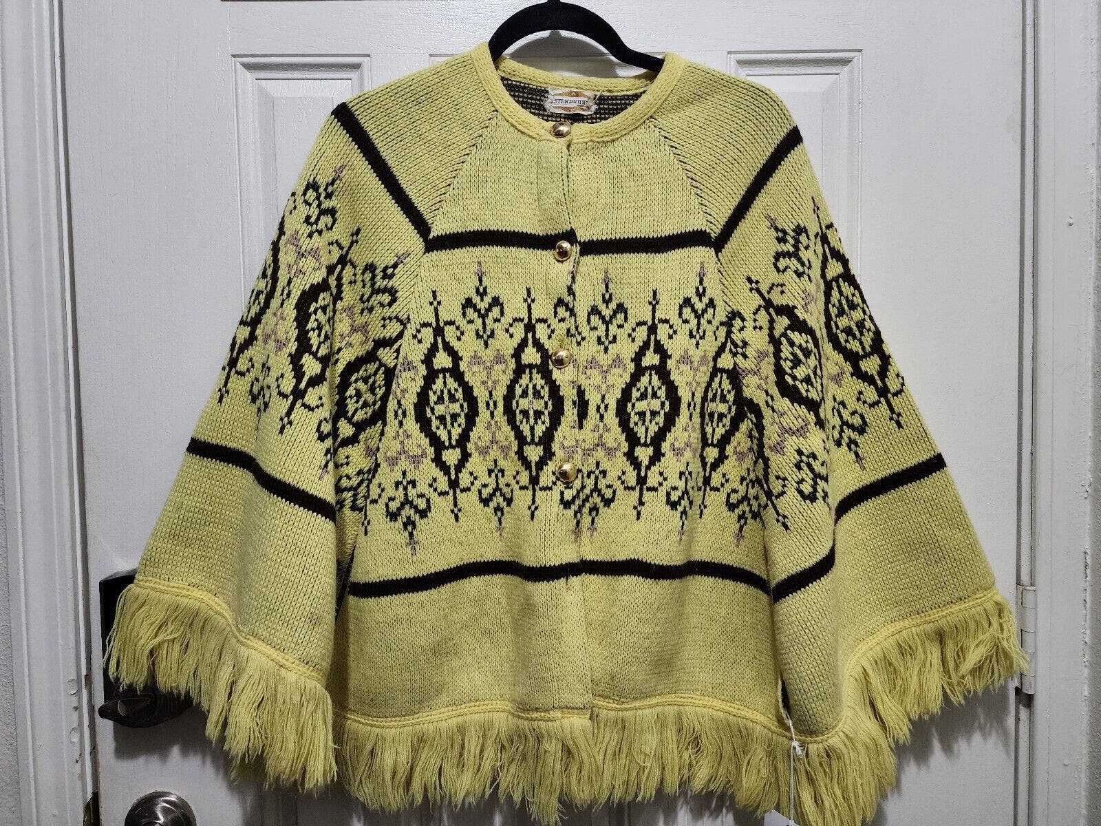 70Sヴィンテージ ニットポンチョ ケープ STURBRIDGE Sturbridge poncho - Etsy 日本