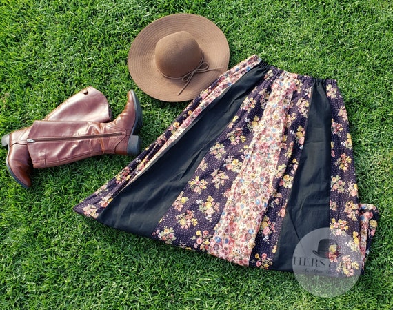 Vintage prairie panel skirt