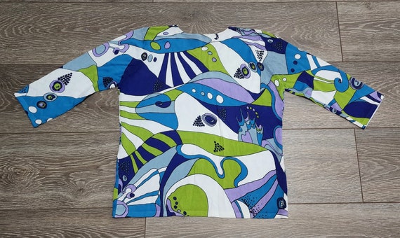 Vintage psychadelic pucci style blouse - image 1