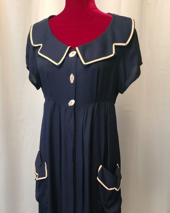 Vintage Holly Sharp 80s does 40s maxi dress