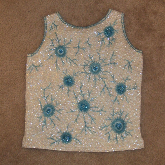 Vintage Imperial Sequined Tank top
